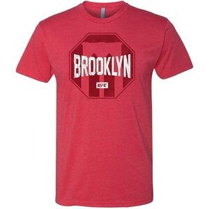 UFC Brooklyn Short Sleeve T Shirt  XL Red  Cotton